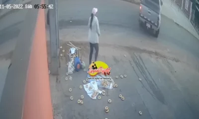 Captura del video del momento del accidente.