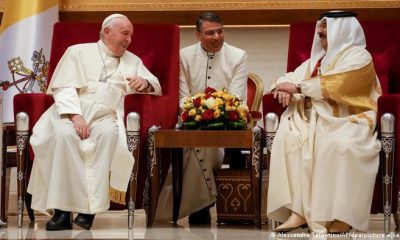 El papa llegó hoy a Baréin, donde permanecerá hasta el 6 de noviembre. Foto: DW.¡