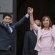 El presidente y la vicepresidenta de Perú, Pedro Castillo y Dina Boluarte, luego de una reunión con representantes de la OEA en Lima, este lunes. Foto: El País