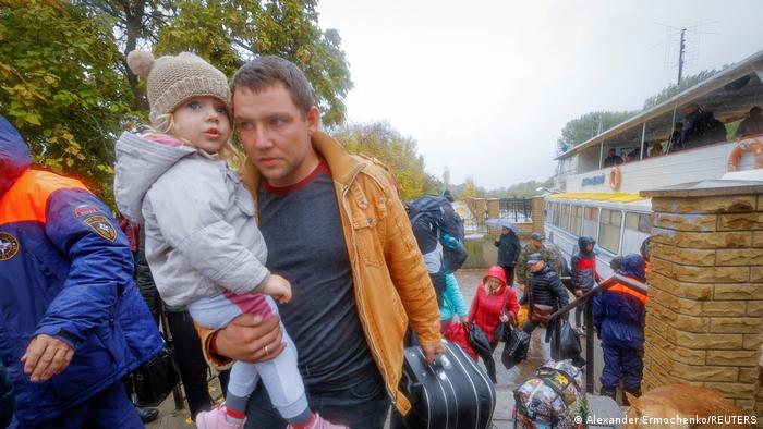 Evacuación en Rusia. Foto: DW