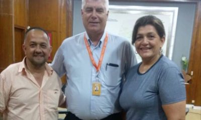 Victor Sanabria junto con Arnoldo Wiens y la senadora Blanca Ovelar. Foto: Gentileza