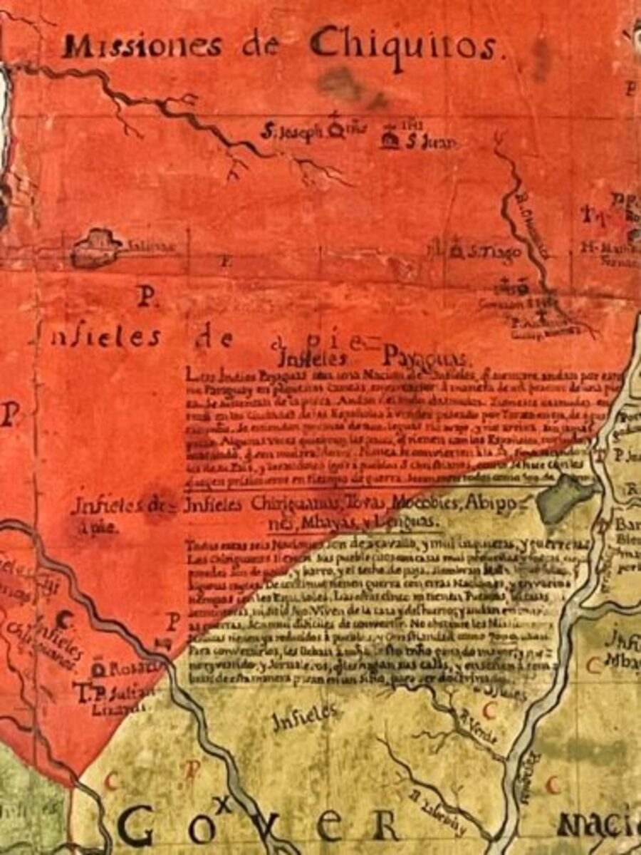 Mapa de las misiones jesuíticas. Detalle. © Foto digital. AECID. Biblioteca (Signatura: 3R-6544)