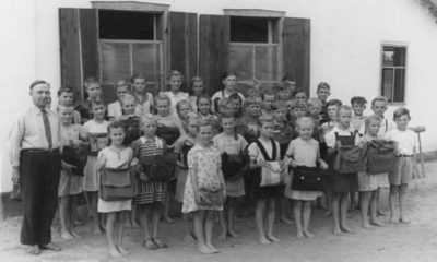Menonitas en escuela de Filadelfia en 1949. Cortesía