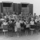 Menonitas en escuela de Filadelfia en 1949. Cortesía