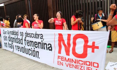 Una protesta contra los femicidios en Venezuela. Foto: Infobae