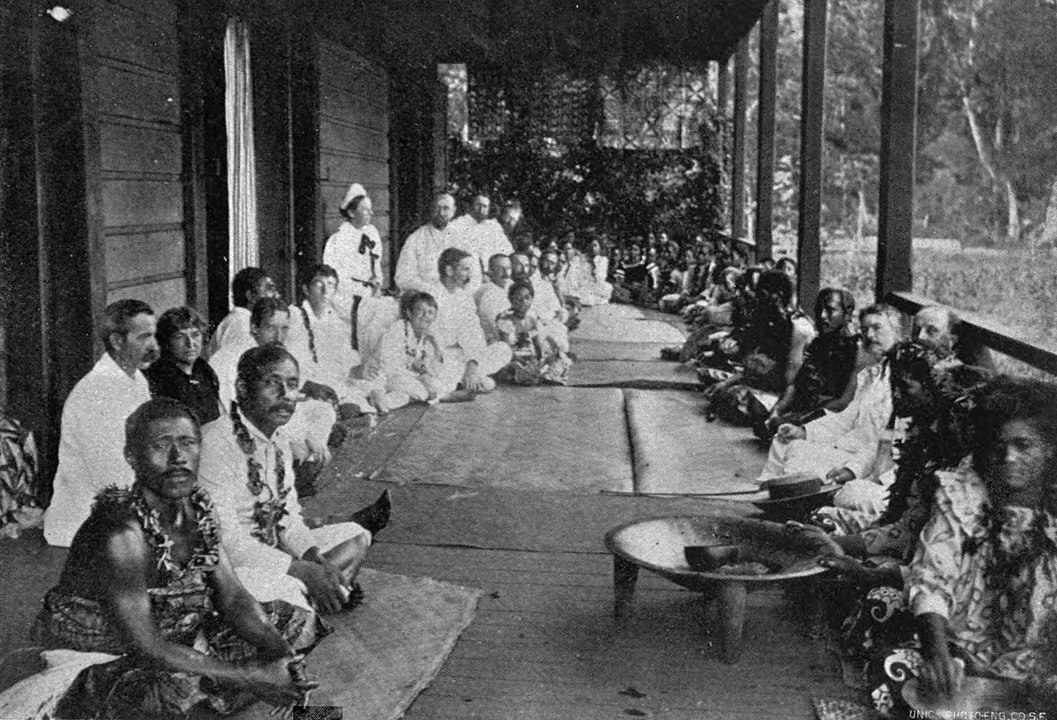 Fiesta de cumpleaños de Robert Louis Stevenson, en Vailima. Fotografía de 1893 d e autor desconocido. Cortesía