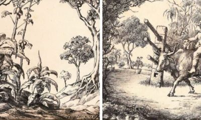 Luis Toranzos. Dibujos a tinta china sobre cartulina, 1952. Colección Félix Toranzos. Cortesía