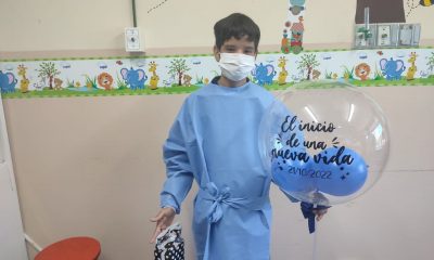 Amín Ezequiel Ayala Esquivel tras el alta médica. Foto: IPS