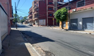 Calles del microcentro de Asunción están vacías. Foto: gentileza.