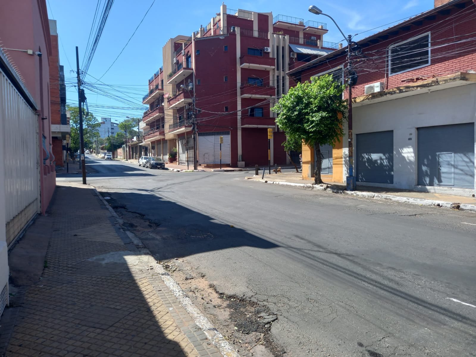 Calles del microcentro de Asunción están vacías. Foto: gentileza.