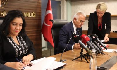 Ministra Sofía Montiel firmó acuerdo con el Ministerio de Cultura y Turismo de la República de Türkiye. Foto: Senatur.