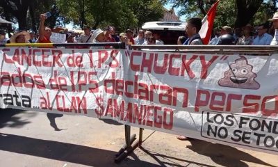 Manifestación frente al Congreso Nacional. Foto: Captura de vídeo de Francisca Pereira.