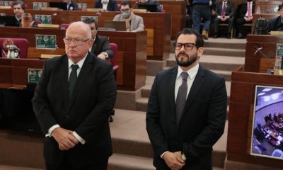 Presidente Jorge Bogarín y vicepresidente César Rossel. Foto: Gentileza.
