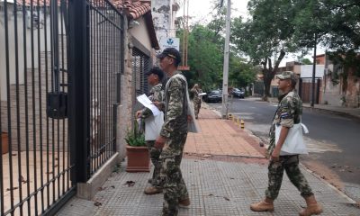 Recorrido de voluntarios militares. Foto: INE