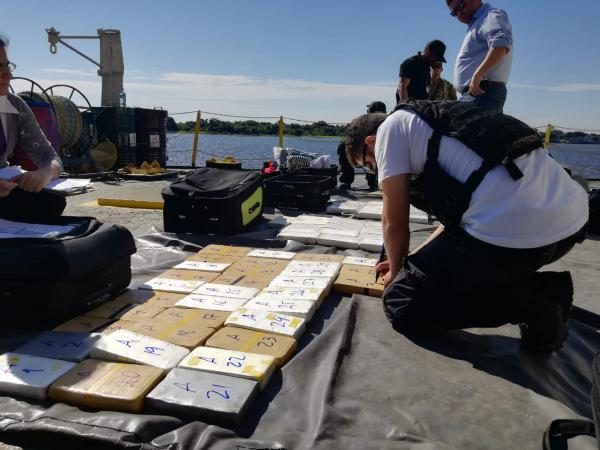 Cargamento de cocaína procendente de Paraguay que cayó en Montevideo. Foto: Gentileza