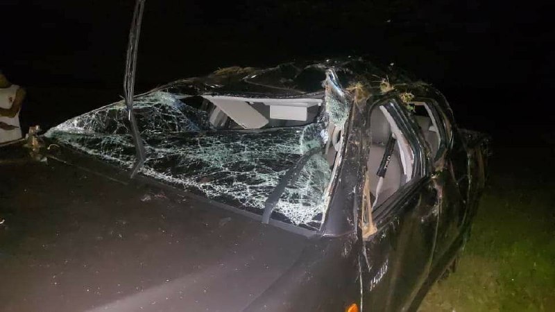 Así quedó el rodado tras el accidente. Foto: Gentileza.