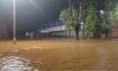 La inundación fue registrada vía redes sociales. Captura