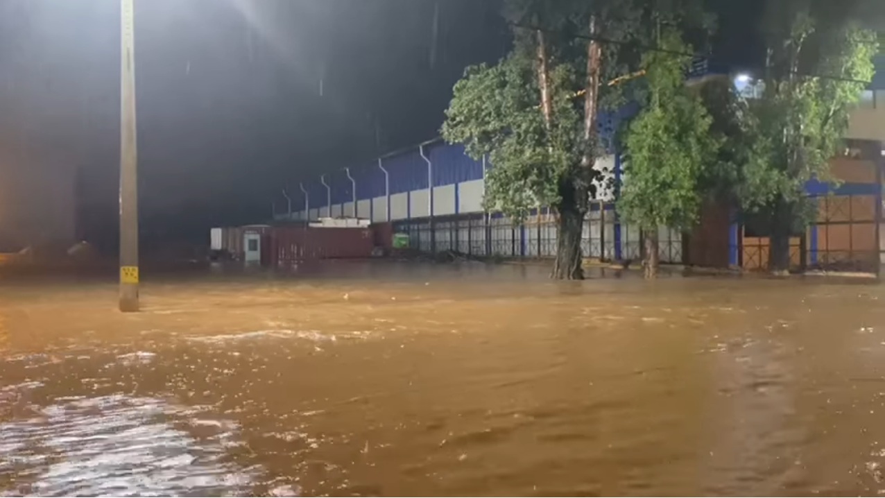 La inundación fue registrada vía redes sociales. Captura