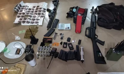 Las armas incautadas. Foto: Policía Nacional.