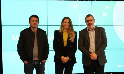 Juan Manuel Gustale, director; Raquel Vázquez, gerente general y Carlos Carvallo, presidente de ueno. Foto: Gentileza.