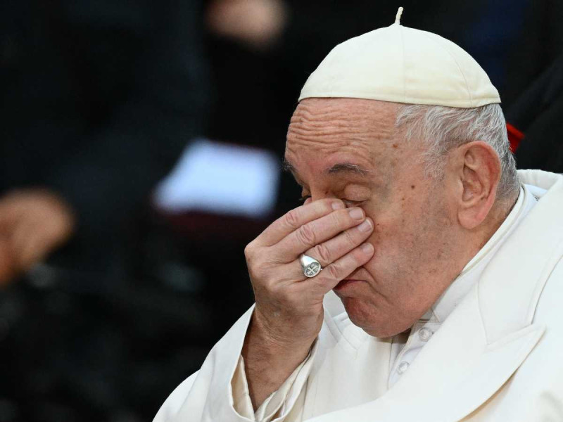 Papa Francisco se quebró al recordar a las víctimas del pueblo ucraniano. Foto: Gentileza