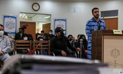 Majid Reza Rahnavard, en un momento del juicio en el que fue condenado a muerte. Foto: DW