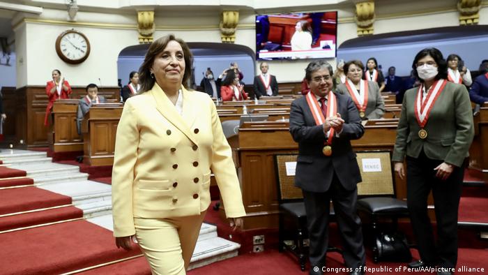 Dina Boluarte, presidenta de Perú. Foto: DW