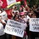 Manifestantes pro Pedro Castillo en Lima piden el cierre del Congreso. Foto: DW