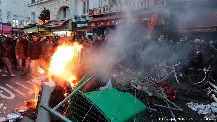 Manifestación de kurdos en Francia. Foto: DW