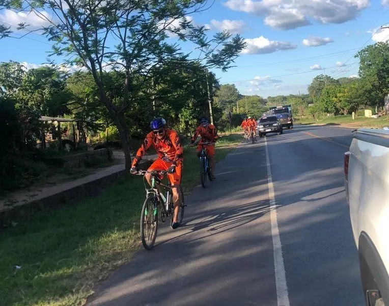 Varios ciclistas llegaron hasta la Basílica de Caacupé. Foto ilustrativa: Facebook @caacupe8