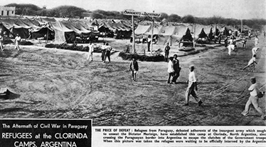 Campo de refugiados paraguayos en Clorinda (Argentina) 