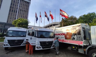 Camiones recolectores de la Municipalidad de Asunción. Foto: Munc. de Asunción