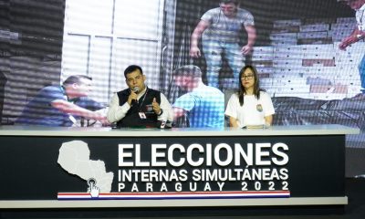 Conferencia de prensa en la Justicia Electoral. Foto: Gentileza.