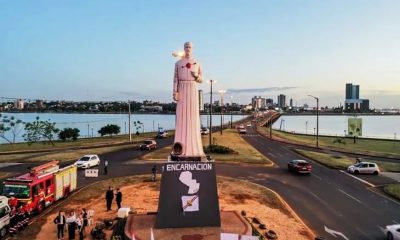 Monumento de San Roque, ubicado en Encarnación. Foto: 1020 AM