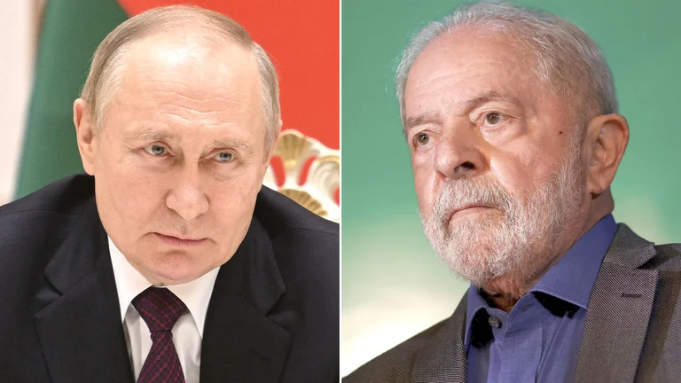 Vladimir Putin conversó con Lula da Silva. Foto: Infobae