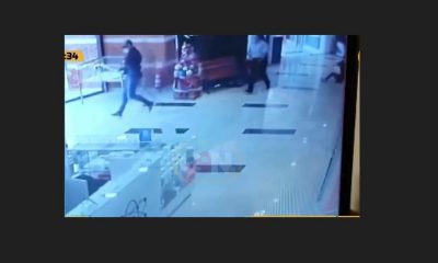 El atraco ocurrió en un local comercial en Lambaré. Foto: Captura vídeo C9N