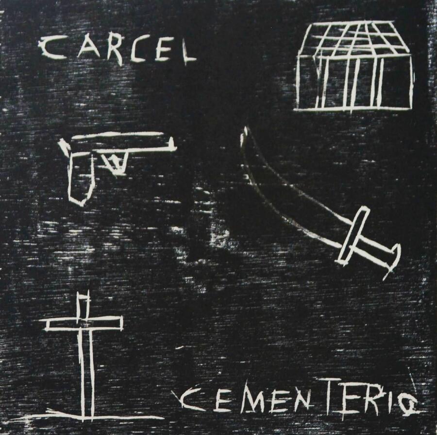 Xilografía realizada en el Taller de grabado del Penal de Tacumbú. Cortesía