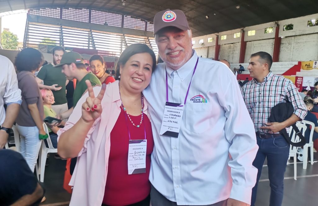 Esperanza Martínez y Fernando Lugo. Foto: Radio 780 AM