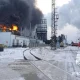 Incendio en una refinería de Rusia. Foto: Infobae
