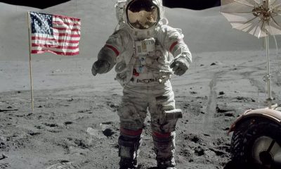 El astronauta del Apolo 17 Gene Cernan, el último hombre en la luna, se ve aquí en la superficie lunar en diciembre de 1972. Foto: Europapress.es