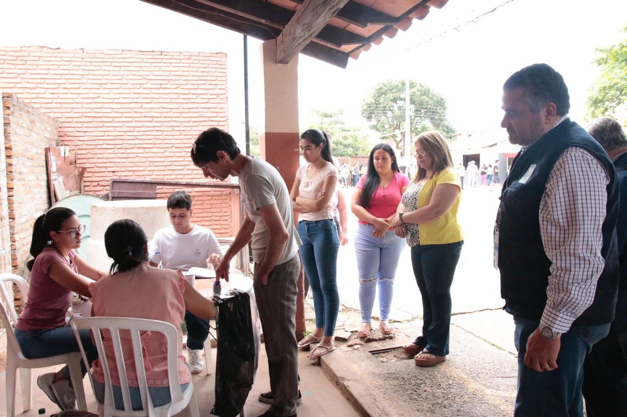 Mesa de votación. Foto: Justicia Electoral