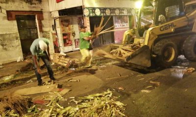 Se realizó la tradicional "manguereada". Foto: Gentileza