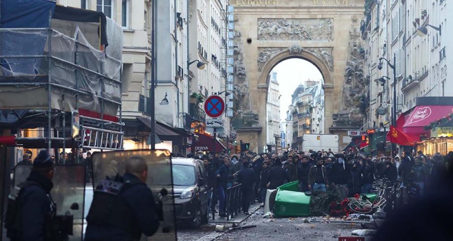 Manifestantes en París. Gentileza