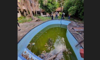 La piscina abandonada. Foto: Gentileza.