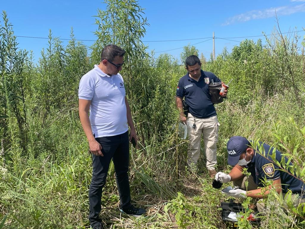 El hallazgo fue registrado en la zona de Minga Guazú. Foto: Ministerio Público