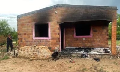 La vivienda siniestrada está en la ciudad de Emboscada. Foto: Ministerio Público