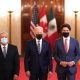 López Obrador, Biden y Trudeau, en la cumbre de noviembre de 2021, en Washington. Foto: El País