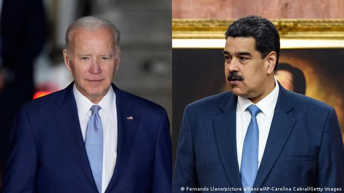 Joe Biden y Nicolás Maduro. Foto: DW