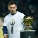 PSG celebró en cancha cuando Lionel Messi ganó su séptimo Balón de Oro. Foto: Infobae.