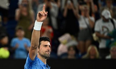 Novak Djokovic en el Abierto de Australia. Foto: Clarín